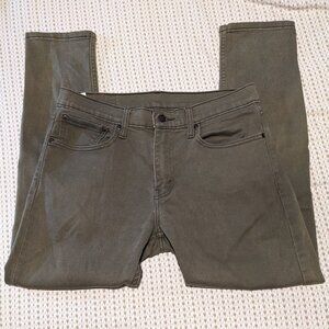 Levi's 512 men's 31x30 light green slim taper skinny denim jeans